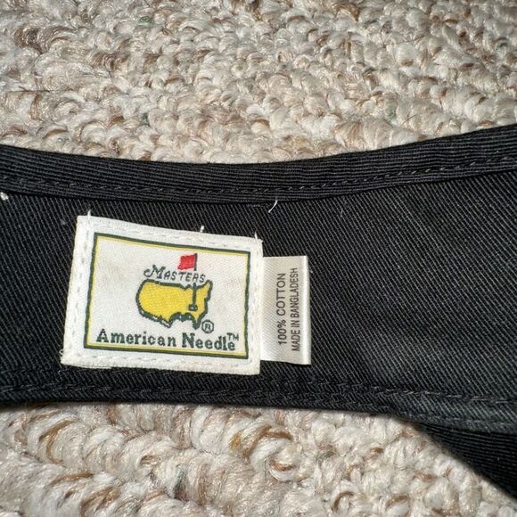 Masters Low Rider Golf Visor Augusta National Core Logo Adj Unisex Black EUC - Picture 5 of 6